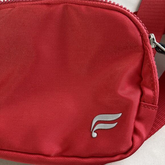 Fabletics Belt Bag Fanny Pack Small Red Zip Solid Polyester Nylon Women 8x4" - Picture 6 of 16